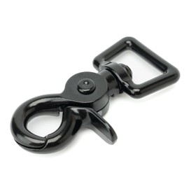Country Brook Design - 3/4 Inch Black Powder Coated Trigger Swivel Snap Hooks (Pack of 10)