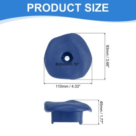 PATIKIL Rock Climbing Holds, 10 Pcs Climbing Rock Wall Grips Play Set Climber Attachments with Single Holes for Playground Accessories Indoor Outdoor Tree Training, Blue-C