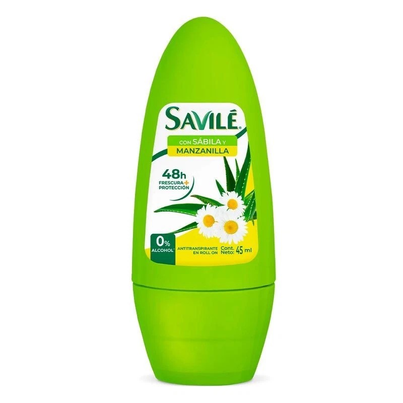 SAVILE 3 Pack Savile Desodorante Roll On Sabila Manzanilla Antiperspirant
