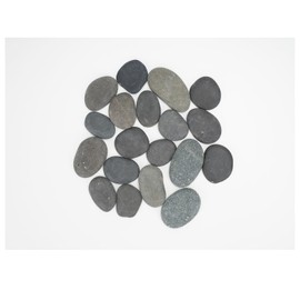 Pack of 18 Flat Stones for Painting, 3-5 cm Smooth Pebbles for Painting, Flat Pebbles for Crafts, Hand-Selected Natural Stone Aquarium Decorative Stones