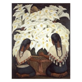 Unbranded CALLA LILY VENDOR DIEGO RIVERA MEXICAN PAINTER CANVAS Poster Print Wall Art12x18