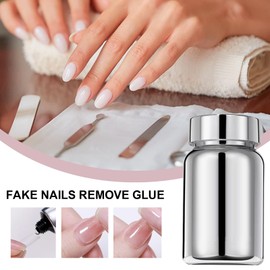 Press on Nail Glue Remover | 100ml Soak off Gel Nail Glue Remover - Professional-Grade, Sponge Wrap Design, Fingernail Tool for Daily Care