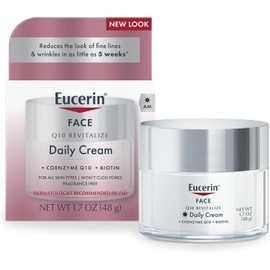 Eucerin - Crema facial antiarrugas Q10, tarro de 1.7 onzas