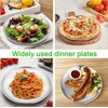 ORFCP 4 Stainless Steel Round Tableware, Stainless Steel Plate Camping,