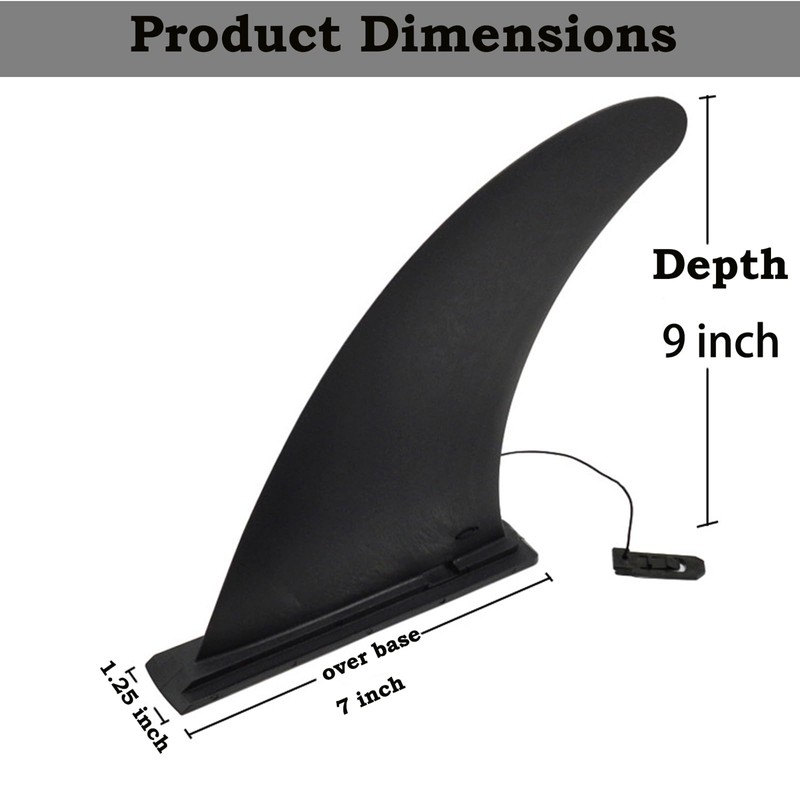 Jashem - Aleta de tabla de surf inflable de 9