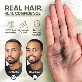 Hair Fibers for Thinning Hair - (0.42 Oz) Real Human Hair Building Fibers to Conceal Bald Spots and Thinning Hair, Root Touch Up and Volumizer, Light Blonde