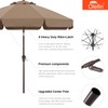 MASTERCANOPY 9ft Olefin Valance Patio Umbrella with Tilt Crank, 5-Year-Non-Fading