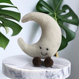 New Moon Sunshine Plush Toy Cute Smile Fun Filled Animal Pillow Soft Plush Toy for Children's Birthday Gift (A)