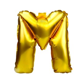 Glanzzeit 18 Inch Gold Foil Balloons Letters A - Z Numbers 0-9 Shower Birthday Wedding Party Decor (Letter M)