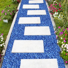 Hygloss Products Mini Stones For Art Projects-Bucket O' Gravel, Blue, 1 lb, Plastic Paper