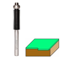 Fraiser Bündigfräser mit Anlaufring unten - 2 HM-Schneiden, Schnitthöhe 25 mm, Schaft 6,35 mm (1/4 Zoll) - für Oberfräse und Kantenfräse