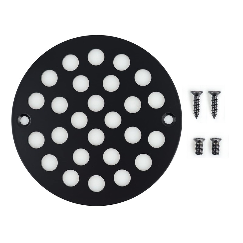Poyde 4 Inch Screw-in Round Shower Drain Cover Replacement Floor