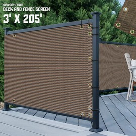 TANG SunShades Depot 35" x 25' Brown Coffee Balcony Privacy Screen Fence Windscreen for Porch Deck Outdoor Backyard Patio Balcony to Cover Sun Shade UV-Proof fits Perfectly on 3'x25' Fence