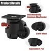 TESUMI Leveling Casters Wheels Set of 4, Heavy Duty 2200LBS
