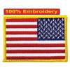 Skyhawk 2x REVERSE AMERICAN FLAG EMBROIDERED PATCH iron-on GOLD BORDER