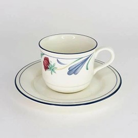 Poppies on Blue Lenox Chinastone Poppies on Blue Cup and Saucer Set NWT