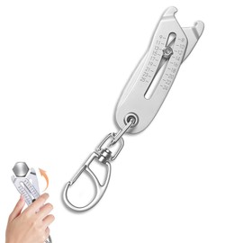 Portable Precise Thread Size Checker Keychain, Bolt Head Size Finder, Bolt and Nut Identifier Gauge, Tool Thread Size Checker, Quick Hand Measuring Tool, Bolt Size Finder Keychain