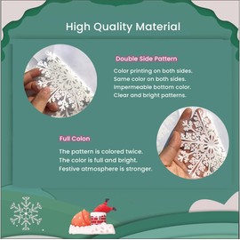 Christmas Snowflake Window Stickers for Glass Windows 4sheets Christmas Window Decals Snowflakes Christmas Decorations Christmas Window Stickers for Christmas Window Display, Home Decor, Party Decor