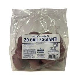 Cereria Di Giorgio - 20 Candele Galleggianti - Diametro 4.5 cm Altezza 2.7 cm - Colore Prugna - Durata 4 ore