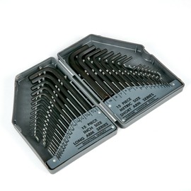 ZENO Allen Key Set 30PCS | Metric & Imperial Hexagonal | 0.7-10 mm & 0.028 to 3/8 inch | Allen Hex Keys in Plastic Box | Short and Long