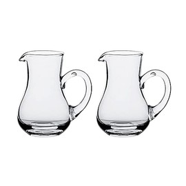 Mozacona 2pcs Glass Creamer Pitcher Sauce Serving Pitcher Milk Creamer Jug,100ml