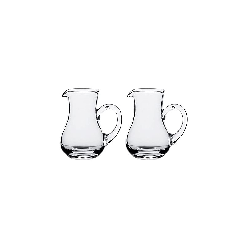 Mozacona 2pcs Glass Creamer Pitcher Sauce Serving Pitcher Milk Creamer