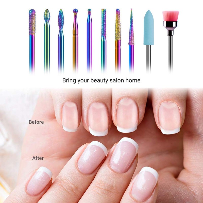 MelodySusie Diamond Bits Set Professional Grinding Body Grinding Head Nail