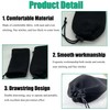 6Pcs 10x15cm/4x6 Inch Black Nylon Mesh Drawstring Bag Pouch String