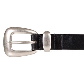 Lucky Brand Women's Small Stud Leather Western Belt in Black, Black, Large