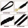 LWBMG Long Leather Dog Leash 10ft,Long Line Pet Leashes,Strong Sturdy