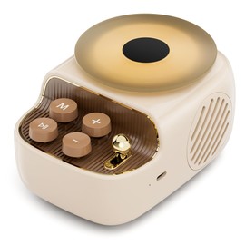 RichBird Speakers Bluetooth Wireless, 3 in 1 Protable Cute Speakers with Aromatic Tray, Vintage Record Player Look, Adjustable Ambient Lights for Home Office Decor, Gifts for Mother, Girlfriend, Men