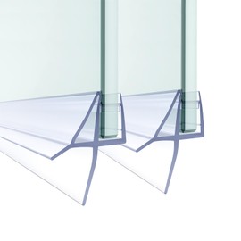 FCSOTSPS Shower Door Bottom Seal, 2 PCS 3/16" x 36" Shower Door Sweep for 3/16 Inch Glass, Frameless Glass Door Seal Strip,Stop Shower Leaks and Create a Water Barrier (5MM)