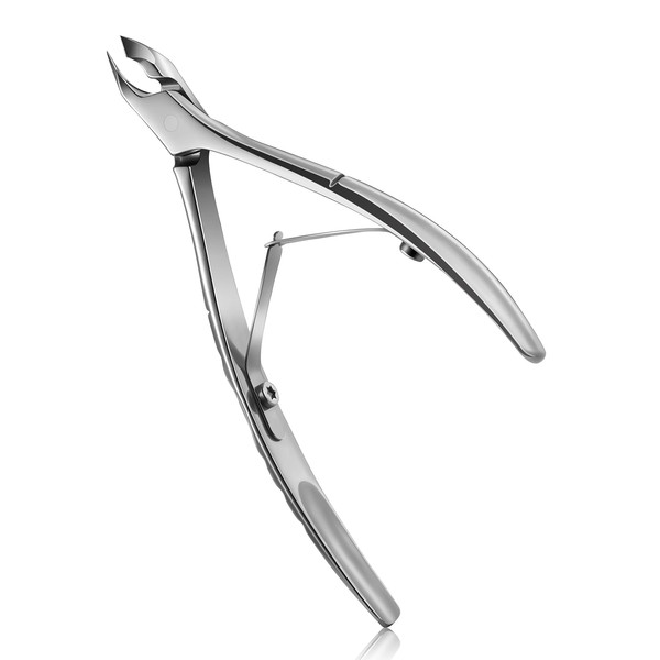 FERYES Cuticle Clipper with Pusher, 2 in 1 Professional Cuticle Trimmer, 6mm Full Jaw Cuticle Nipper, Stainless Steel Cuticle Remover Tool