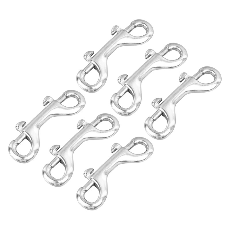 6Pcs Double End Snap Hook Stainless Steel Multifunctional Double Ended