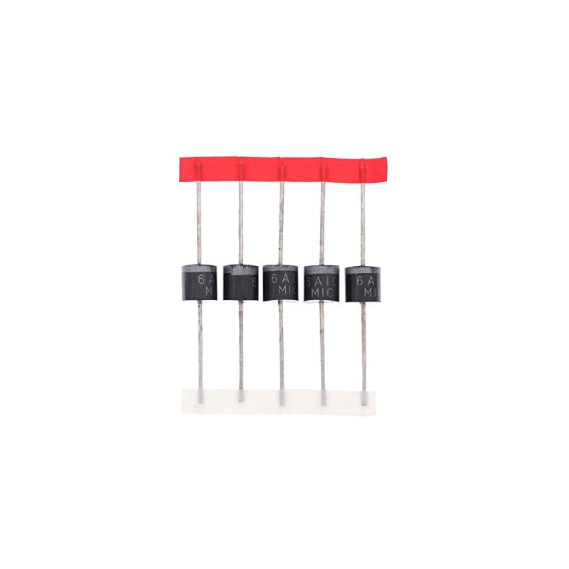 HUABAN 20PCS 6A10 Rectifier Diodes 6A 1000V R-6 Axial 6