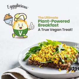 Eggylicious Vegan Scrambled Egg Replacer 1 lbs 8 oz (680 gm) | Plant-Based Egg Substitute | Protein-Rich Quick & Easy Breakfast | Just Add Water | Gluten-Free, Non-Bioengineered