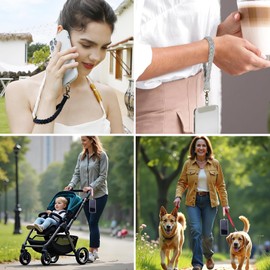 Krijuess 5 PCS Charm Cell Phone Wrist Strap Lanyard with Tether Tabs,Anti LossTheft,Unisex for Gym Travel