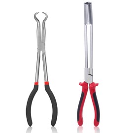 Cimeton 2PCS Spark Plug Wire Removal Pliers Sleeve Type Spark Plug Puller Round Spark Plug Plier Spark Boot Removal Pliers for Narrow Space