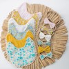 LILYBUG Baby Bibs Bow Headband Set for Girls, exclusive 3