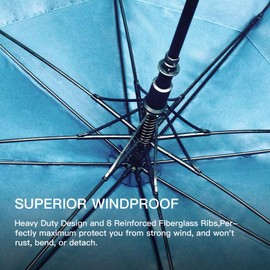 Trenovo 47/54 Inch Ventilated Double Canopy Windproof Stick Umbrellas for Rain, Automatic Open Golf Umbrella – Available in for Adults, Kids, Outdoor Enthusiasts