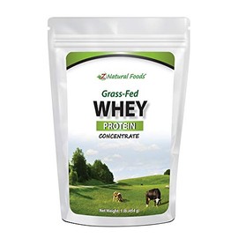 Z Natural Foods Whey Protein Powder Concentrate, Unflavoured and Undenatured Protein Powder Enriched with Vital Proteins, 100% Pure, Gluten-Free, Non-GMO, Kosher, 1 lb