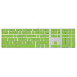 MightySkins Skin Compatible with Apple Keyboard with Numeric Keypad wrap Cover Sticker Skins Solid Lime Green