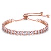 URSUNDAOP Tennis Bracelets for Women，Rose Gold Bracelets for women，4mm AAA+
