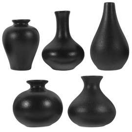 DECHOUS 5pcs Mini Ceramic Flower Vase Chic Zen Style Adornment for Home Decor for Stem Flowers Elegant Table Centerpieces