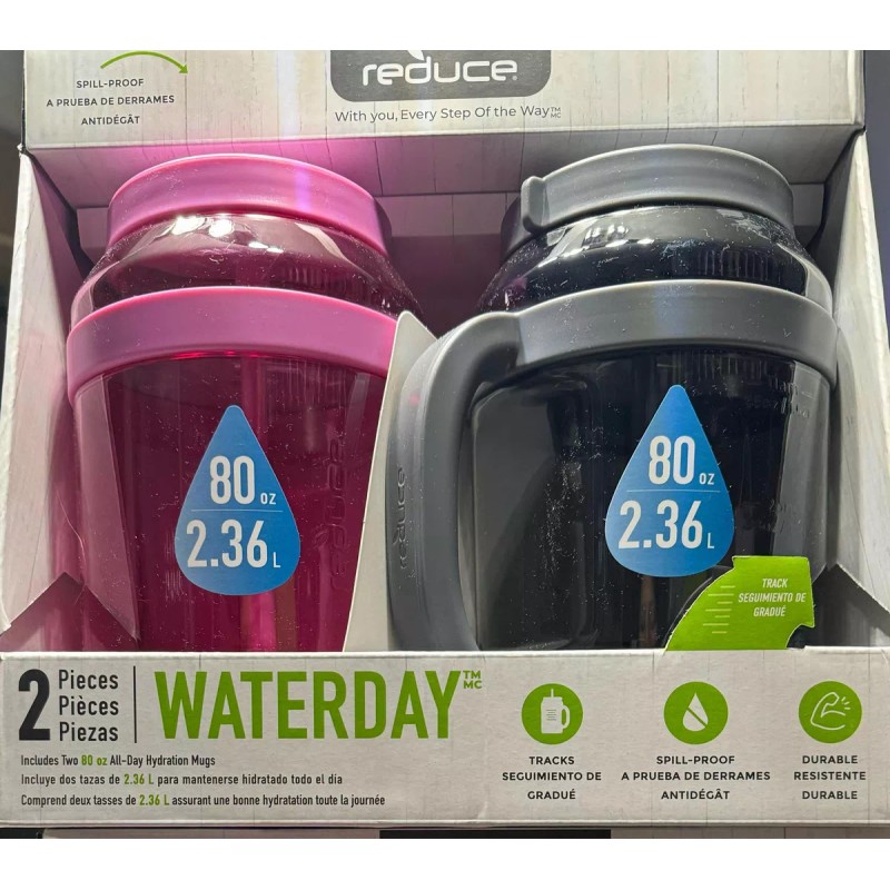 Reduce Botella De 2.36 Lts Con Agarradera Y Pajilla Color