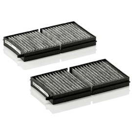 Original MANN-FILTER Interior Filter CUK 2033-2 – Cabin air filter set (set of 2) with active charcoal – For passenger cars