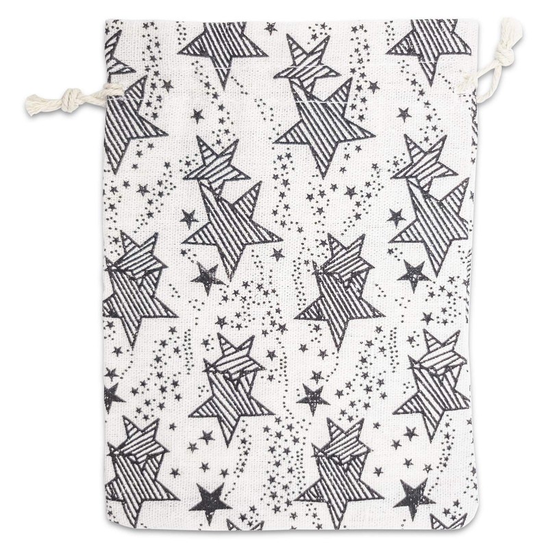 12-Pack 3x4 Reusable Cotton Canvas Muslin Gift Bags w. Drawstrings