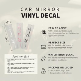 3X Let Them Stickers for Cars - Mental Health Gifts and Car Stickers for Rearview Mirror Accessories - Car Decals and Self Love Gifts - Rear View Mirror Sticker for Cars - Motivational Sticker