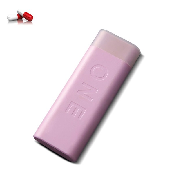 Every Day Pill Box Organiser Portable Tablet Box （Pink）,1 Day