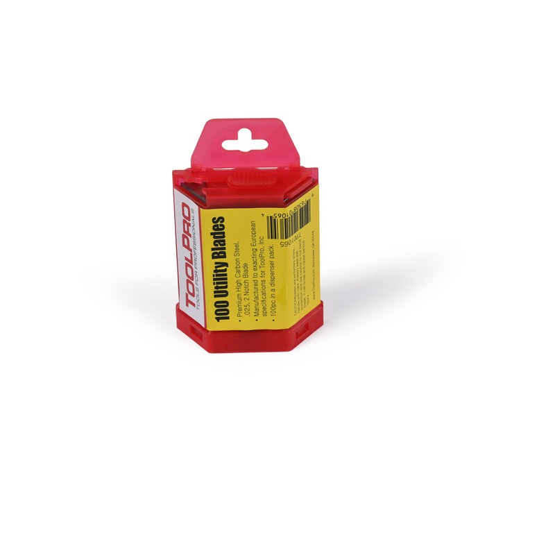 ToolPro Utility Blades - 100 Piece Dispenser Pack, Precision-Cut Blades